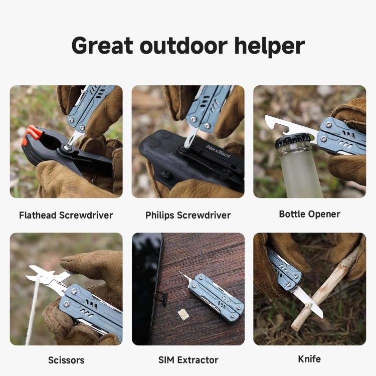 NexTool S11 Mini Sailor 11-In-1 Outdoor Multi Tool Pocket Knife Folding Pliers Wire Cutters EDC Survival Kit