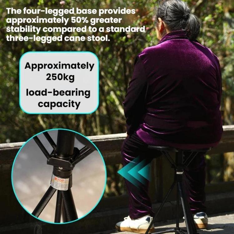 Outdoor Multi-Functional Lightweight Non-Slip Hiking Stick/Stool - 49x34x17.5cm