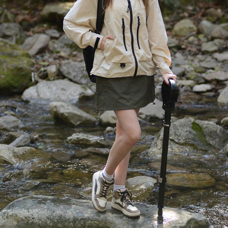 Outdoor Multi-Functional Lightweight Non-Slip Hiking Stick/Stool - 49x34x17.5cm