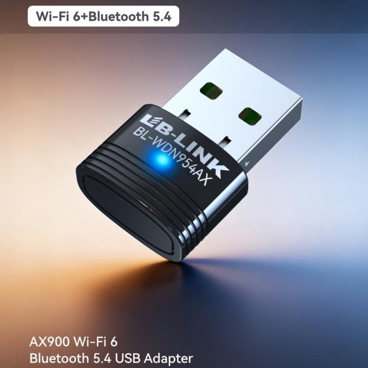 LB-LINK BL-WDN954AX USB Wireless Network Adapter WiFi 6 + Bluetooth 5.4 Receiver - Black