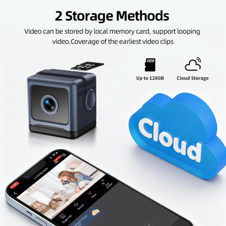 Motion Detection Smart Alarm Wireless Connected Mini Battery Camera
