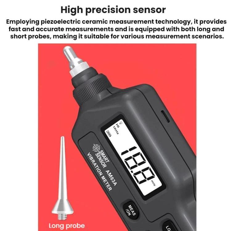 SMART SENSOR Explosion-Proof Handheld Portable High-Precision Motor Vibration Meter - AM63A