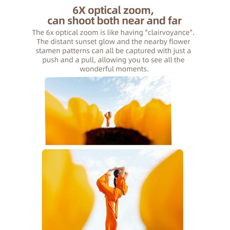 D27 4K Vlogging Camera 64MP Photo, 6x Optical Zoom, 180-Degree Flip Screen & WiFi Connectivity