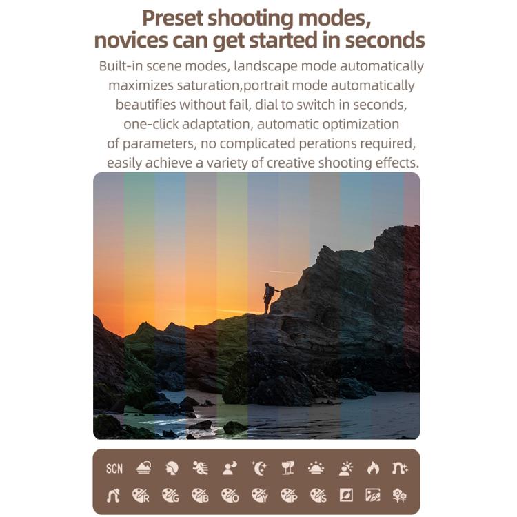 D27 4K Vlogging Camera 64MP Photo, 6x Optical Zoom, 180-Degree Flip Screen & WiFi Connectivity