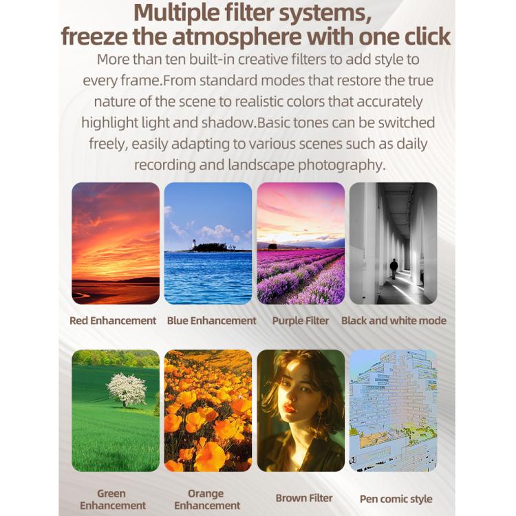 D27 4K Vlogging Camera 64MP Photo, 6x Optical Zoom, 180-Degree Flip Screen & WiFi Connectivity