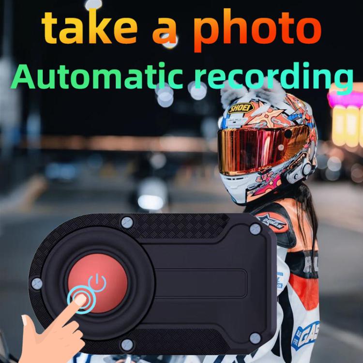 M1 IP66 Waterproof WIFI Motorcycle Dash Camera 2K HD Portable Recorder - Black