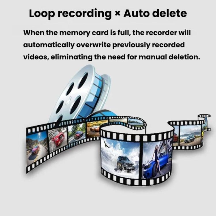 M1 IP66 Waterproof WIFI Motorcycle Dash Camera 2K HD Portable Recorder - Black