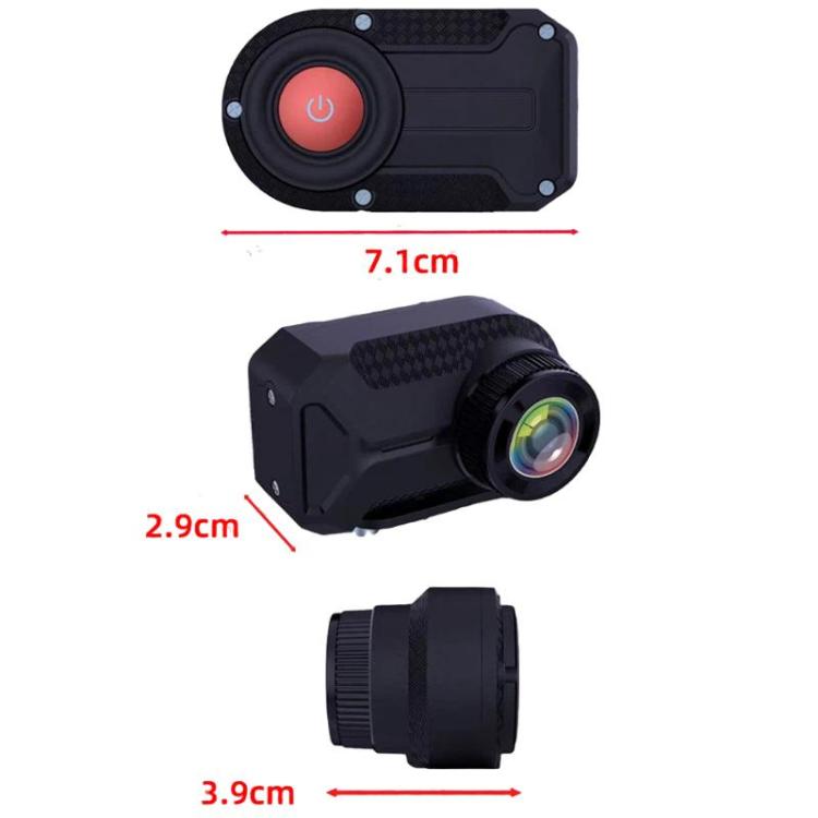 M1 IP66 Waterproof WIFI Motorcycle Dash Camera 2K HD Portable Recorder - Black