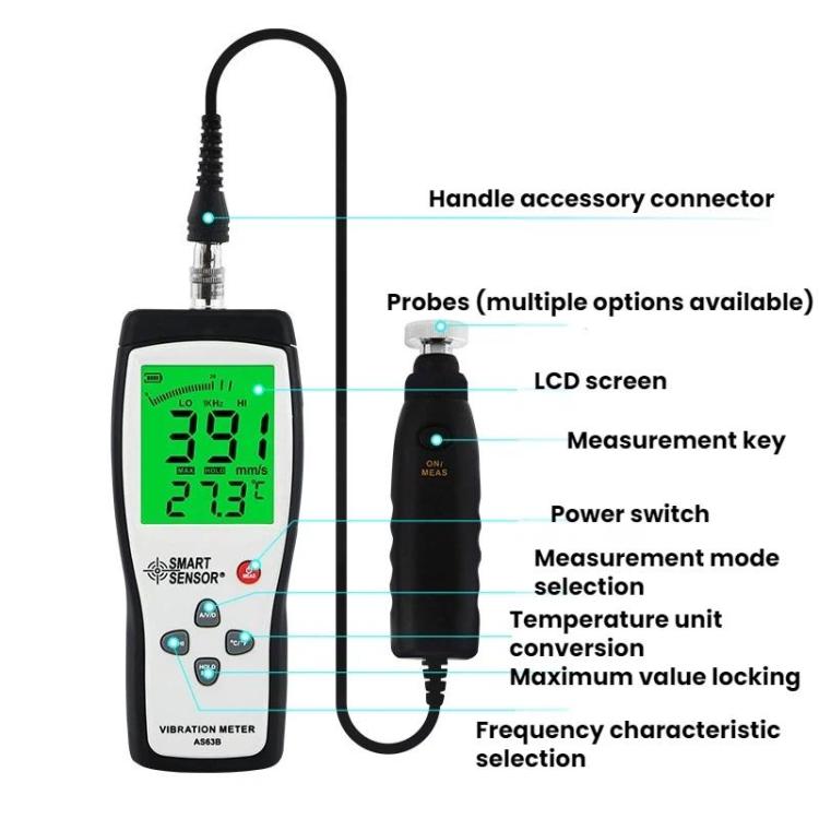 SMART SENSOR Portable Handheld Motor Vibration Meter
