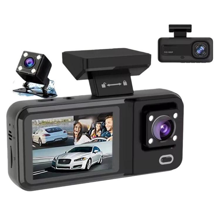 G98 HD 1080P Dash Camera Infrared DVR Recorder, Spec: Front + Inside + Rear