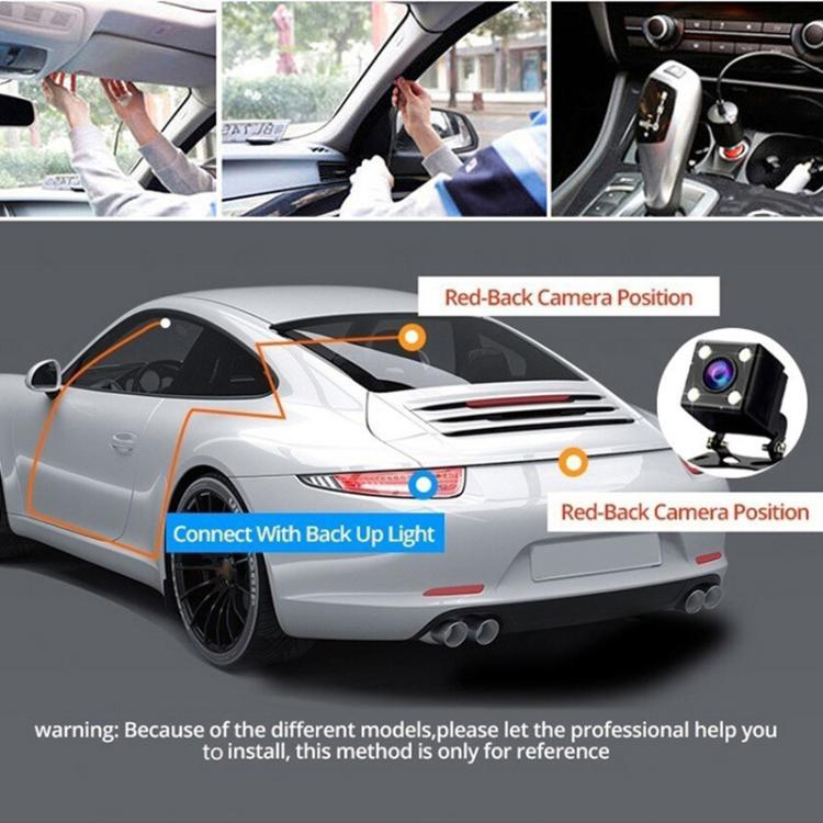 G98 HD 1080P Dash Camera Infrared DVR Recorder, Spec: Front + Inside + Rear