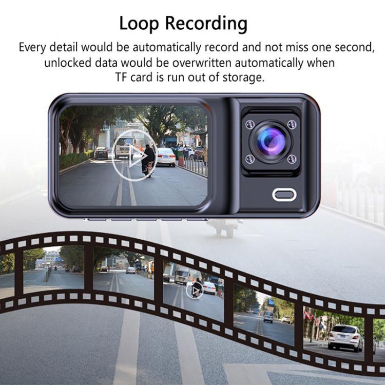 G98 HD 1080P Dash Camera Infrared DVR Recorder, Spec: Front + Inside + Rear