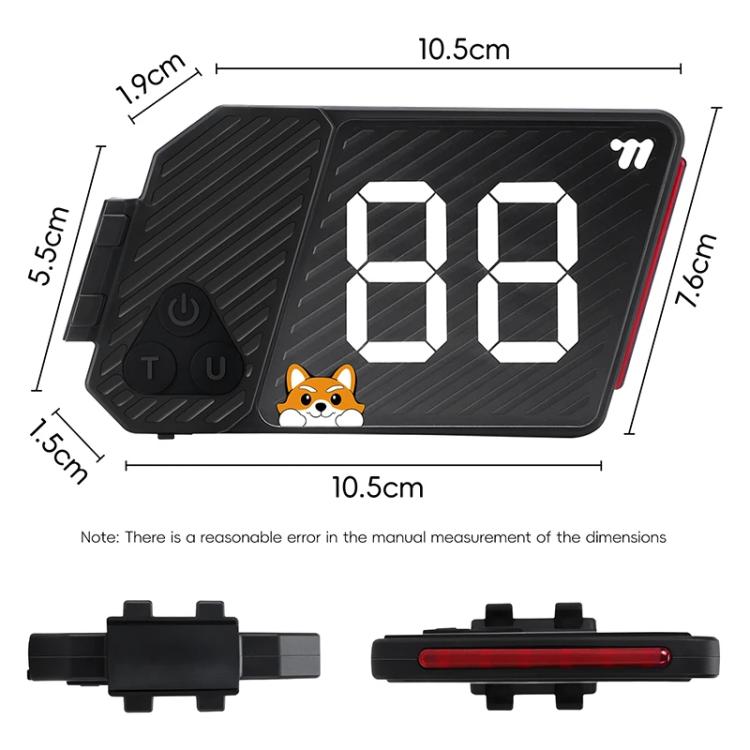 WEST BIKING USB-C Rechargeable Bicycle Number Plate Light 3 Light Modes, Adjustable Number 0-99 - Black