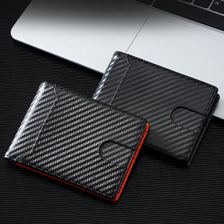 Baellerry D5123 Men Business ID Card Holder Minimalist Carbon Fiber Multi-Card Slot Card Clip