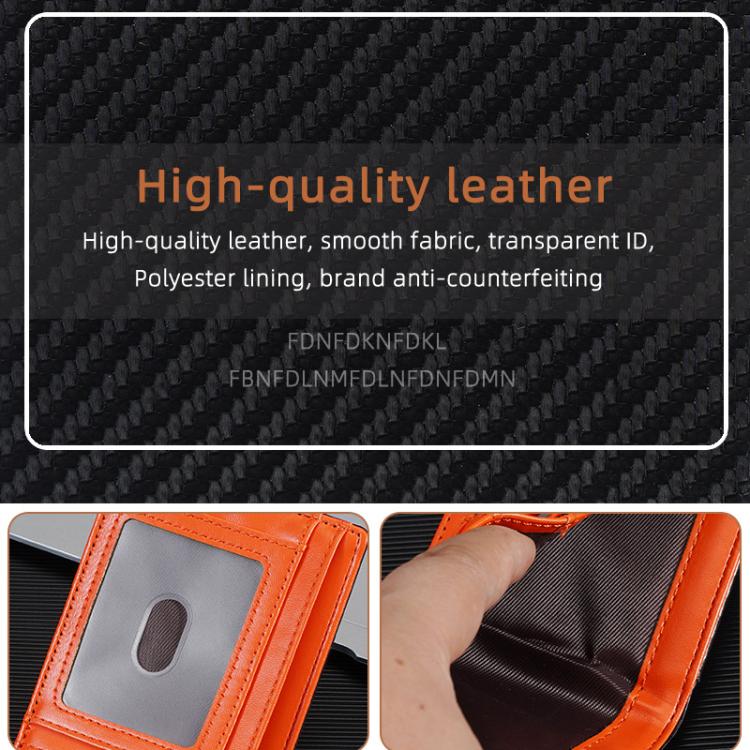 Baellerry D5123 Men Business ID Card Holder Minimalist Carbon Fiber Multi-Card Slot Card Clip