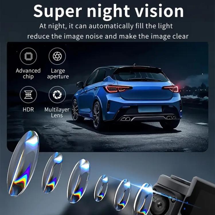 A7 1080P Dash Camera HD Night Vision Car Recorder, Spec: Front+Left+Right+Rear