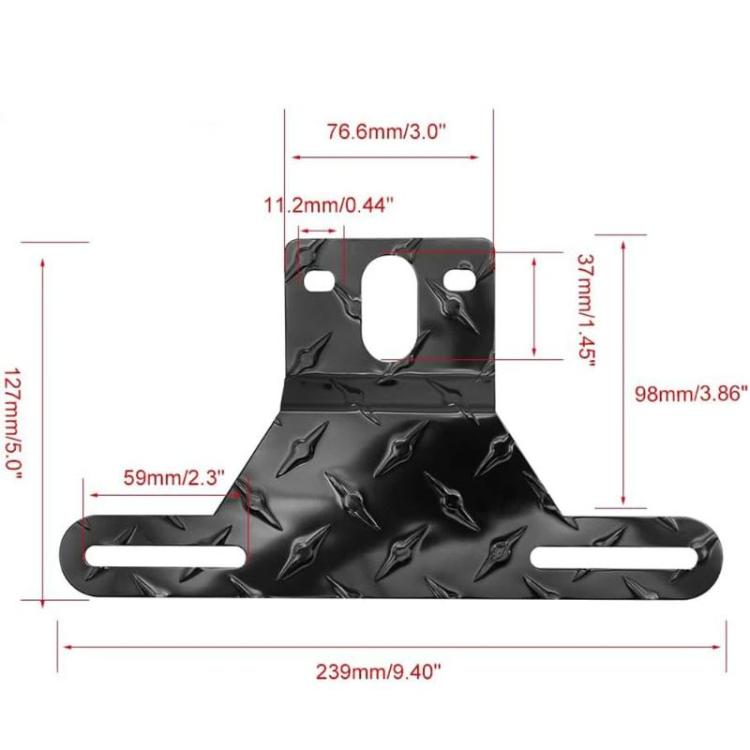 American-Style Aluminum License Plate Frame Trailer Light License Plate Bracket