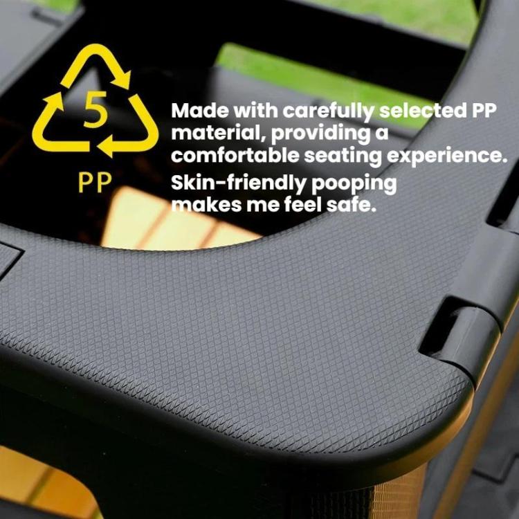 Outdoor Car Portable Emergency Camping Toilet Odor-Proof Mobile Toilet, Size: Small Black