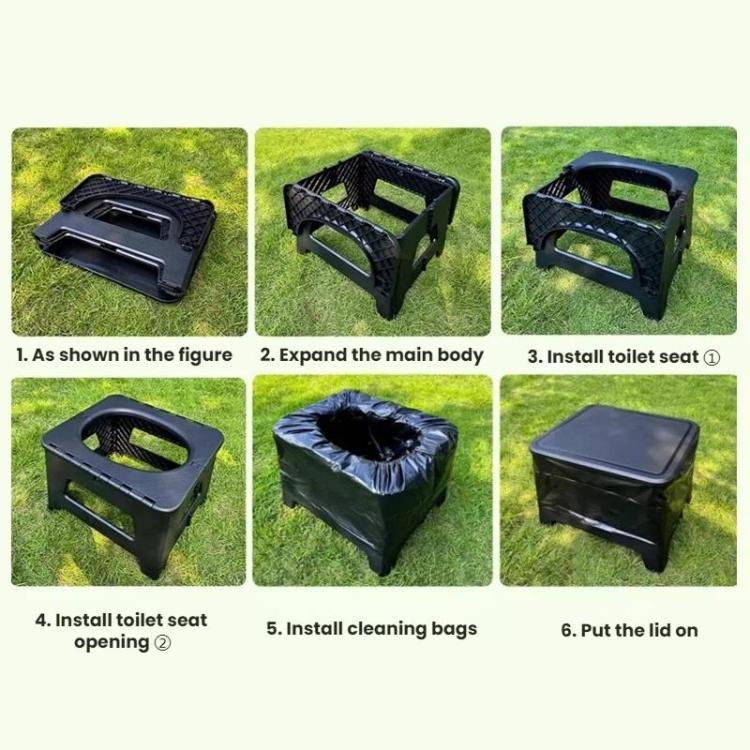 Outdoor Car Portable Emergency Camping Toilet Odor-Proof Mobile Toilet, Size: Small Gray