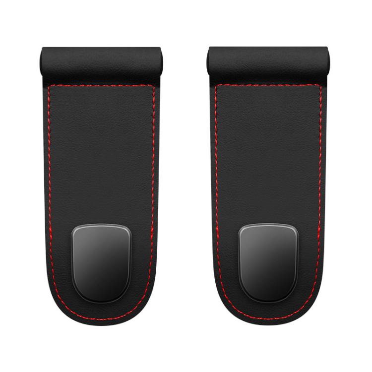 2pcs Multifunctional Car Interior Hook and Storage Organizer, Color: Single Black