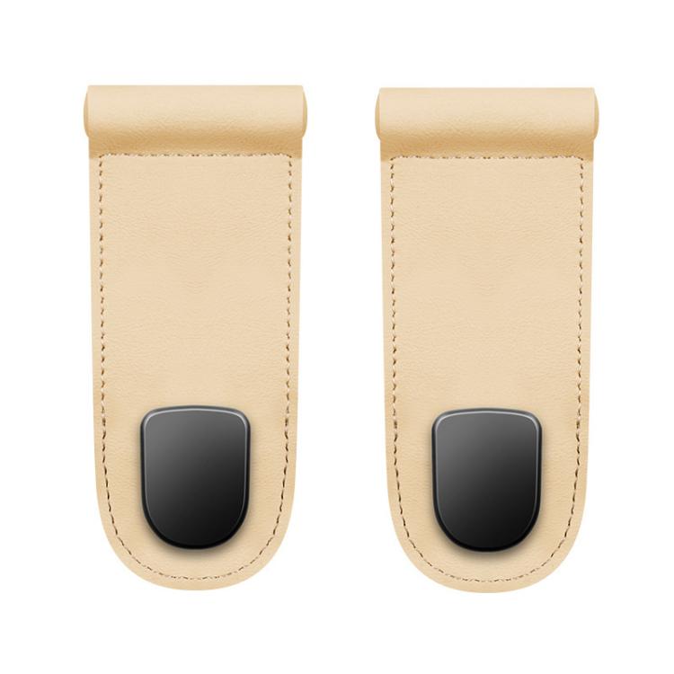 2pcs Multifunctional Car Interior Hook and Storage Organizer, Color: Single Beige