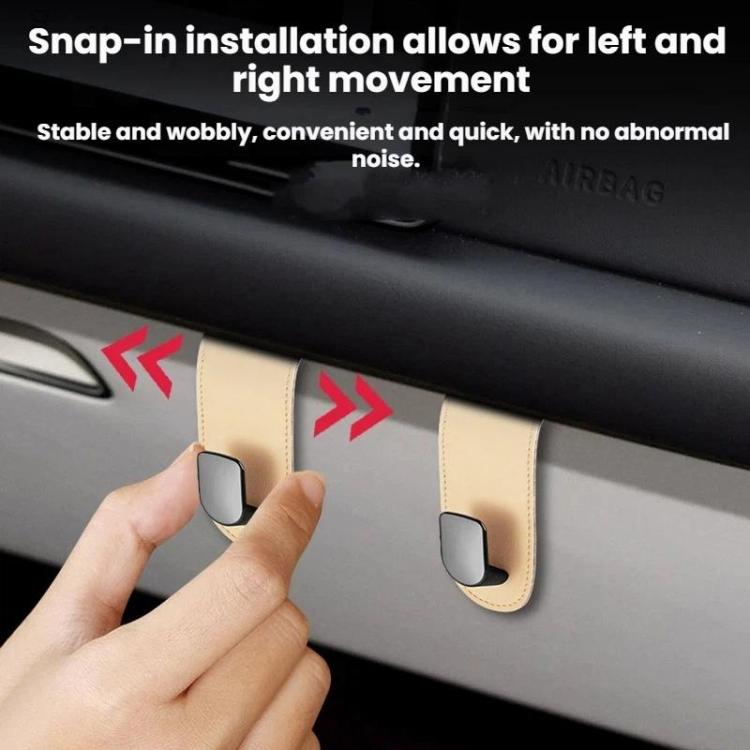 2pcs Multifunctional Car Interior Hook and Storage Organizer, Color: Single Gray
