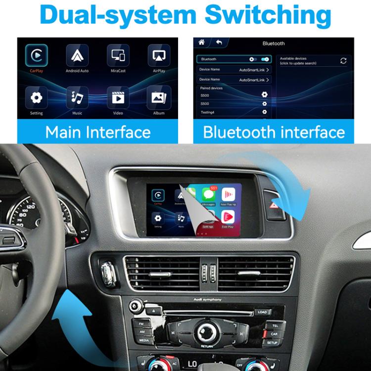 JOYEAUTO WZAU Wireless CarPlay Module Decoder, Spec: For Audi A1/Q3 MMI 2G 3G 2012-2018