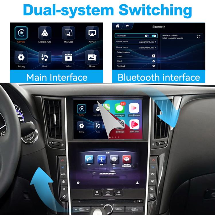 For Infiniti Q50/Q60/Q50L/QX50 2015-2019 JOYEAUTO WZIN-1 Wireless CarPlay Module Decoder