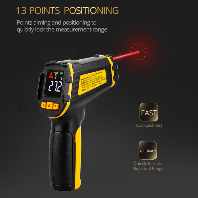 SMART SENSOR ST390+ Industrial High-Precision Infrared Thermometer For Baking & Kitchen
