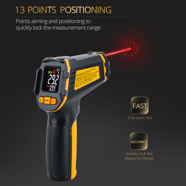 SMART SENSOR ST490+ Industrial High-Precision Infrared Thermometer For Baking & Kitchen