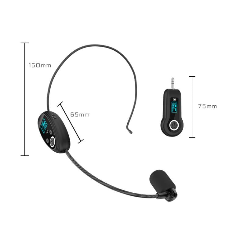 K-06 2.4G Head-Mounted Wireless Microphone Amplifier Headset, Spec: 1 in 2