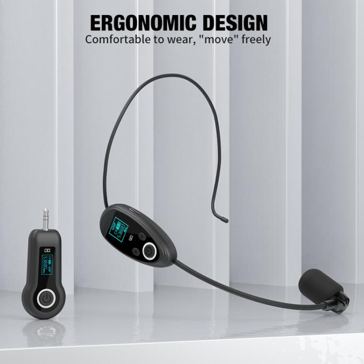 K-06 2.4G Head-Mounted Wireless Microphone Amplifier Headset, Spec: 1 in 2