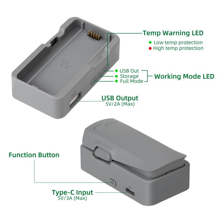 For DJI Neo 2 YX Single-Port Charger Battery Storage USB Charger