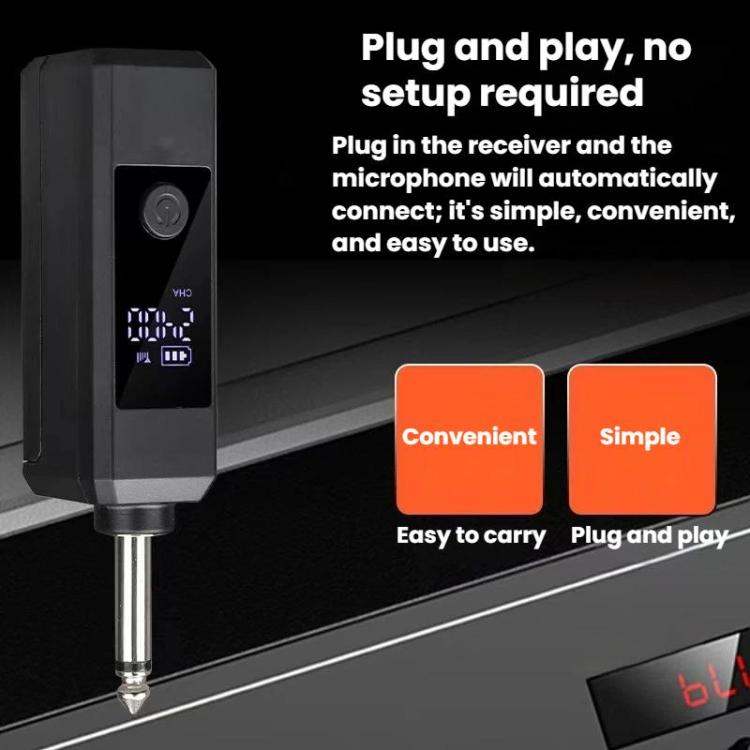 DIYO-1136 Handheld Wireless Condenser Microphone With Power Display Teaching Microphone & Voice Amplifier, Spec: 1 in 2 6.5mm