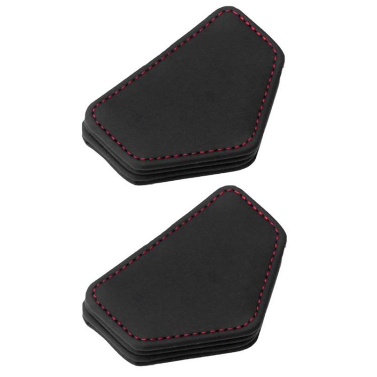2pcs Magnetic Car Seat Belt Tension Adjustment Fixing Limiter - Black