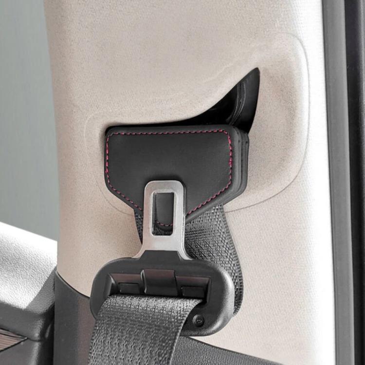 2pcs Magnetic Car Seat Belt Tension Adjustment Fixing Limiter - Black