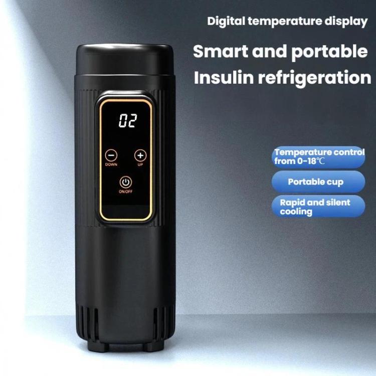 Insulin Cooling Cup Portable Cooling Box Medication Temperature Controlled Portable Mini Fridge, Style: 10200mAh Charging