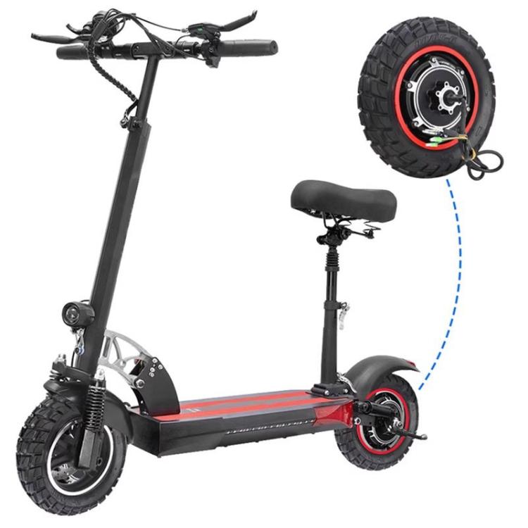 For KUGOO M4 / M4 PRO Electric Scooters Inflatable Off-Road Tire With Rear Wheel Motor Hub, Spec: 800W