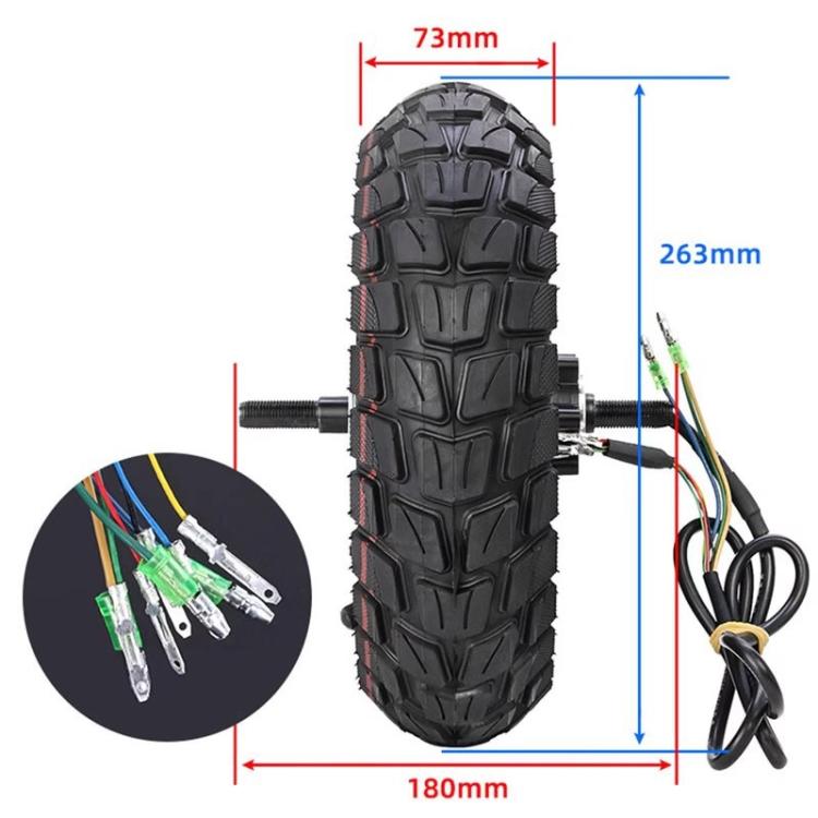 For KUGOO M4 / M4 PRO Electric Scooters Inflatable Off-Road Tire With Rear Wheel Motor Hub, Spec: 800W