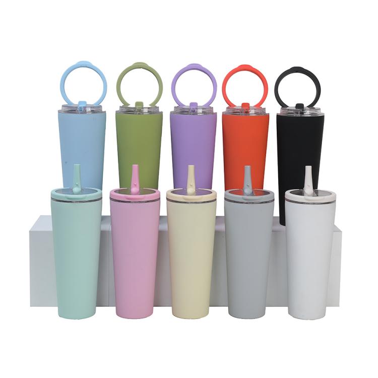 850ml Stainless Steel Vacuum Insulated Cup Sealed Handle Dual-Drink Sports Water Bottle Portable Outdoor Water Cup