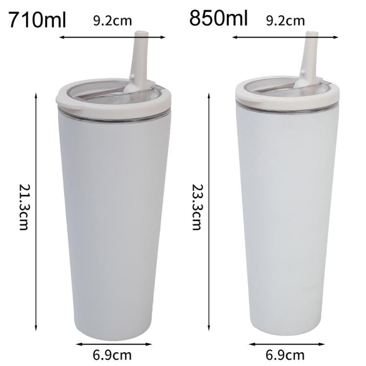 850ml Stainless Steel Vacuum Insulated Cup Sealed Handle Dual-Drink Sports Water Bottle Portable Outdoor Water Cup