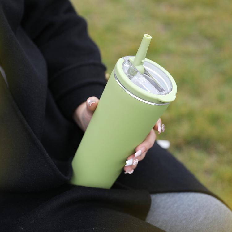 850ml Stainless Steel Vacuum Insulated Cup Sealed Handle Dual-Drink Sports Water Bottle Portable Outdoor Water Cup