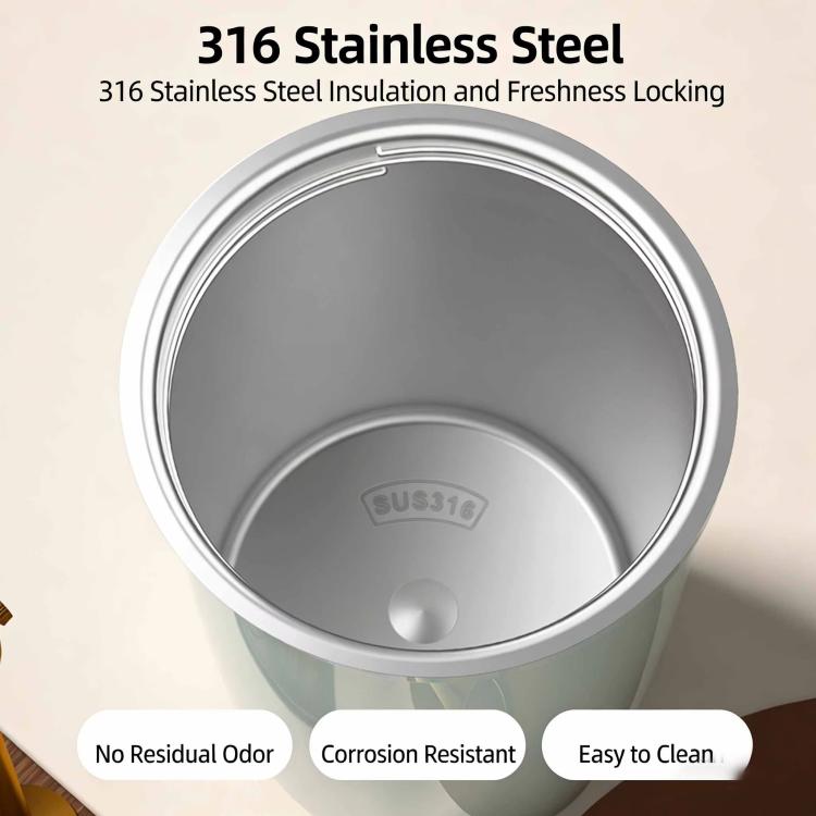 300ml 316 Stainless Steel Insulated Coffee Cup Vacuum Double-Wall Straw Cup