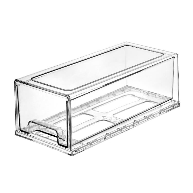 Small Transparent Thickened Storage Box Stackable Drawer-Style Desktop Organizer
