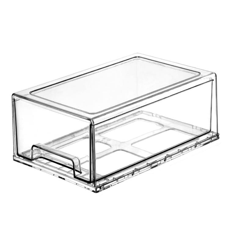Large Transparent Thickened Storage Box Stackable Drawer-Style Desktop Organizer