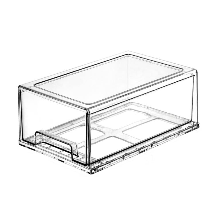 Extra Large Transparent Thickened Storage Box Stackable Drawer-Style Desktop Organizer