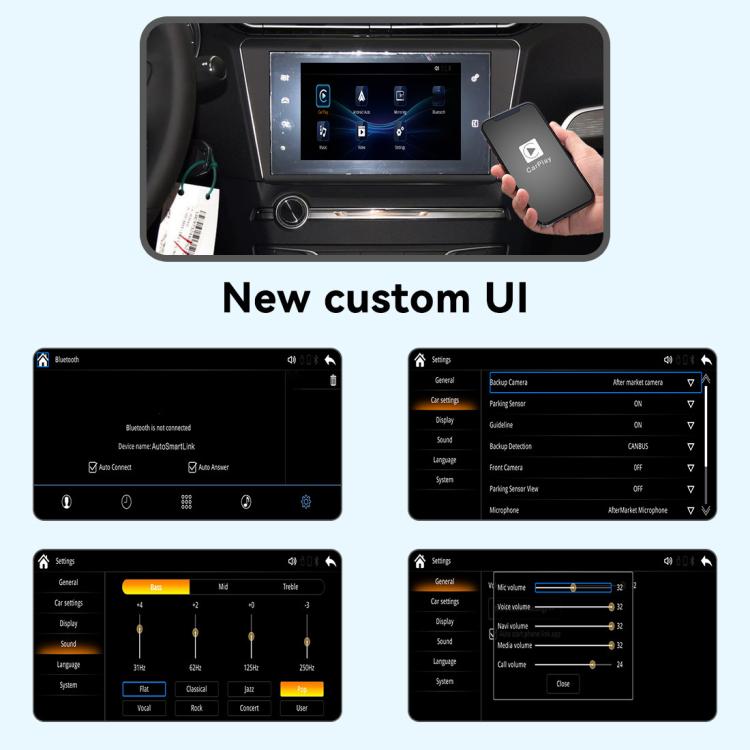 JOYEAUTO WZPG-1 Wireless CarPlay Module, For Peugeot 208/2008/308/408/508 2014-2016