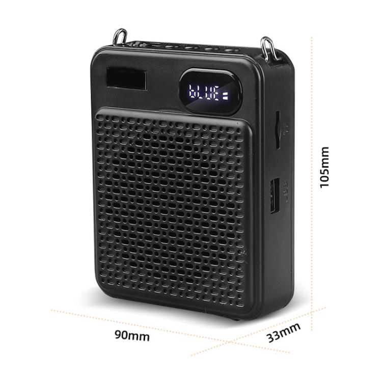 DIYO-1125 Multifunctional Outdoor High-Volume Microphone With Battery Display Teacher Classroom Voice Amplifier, Spec: Wireless Mic+Headwear White