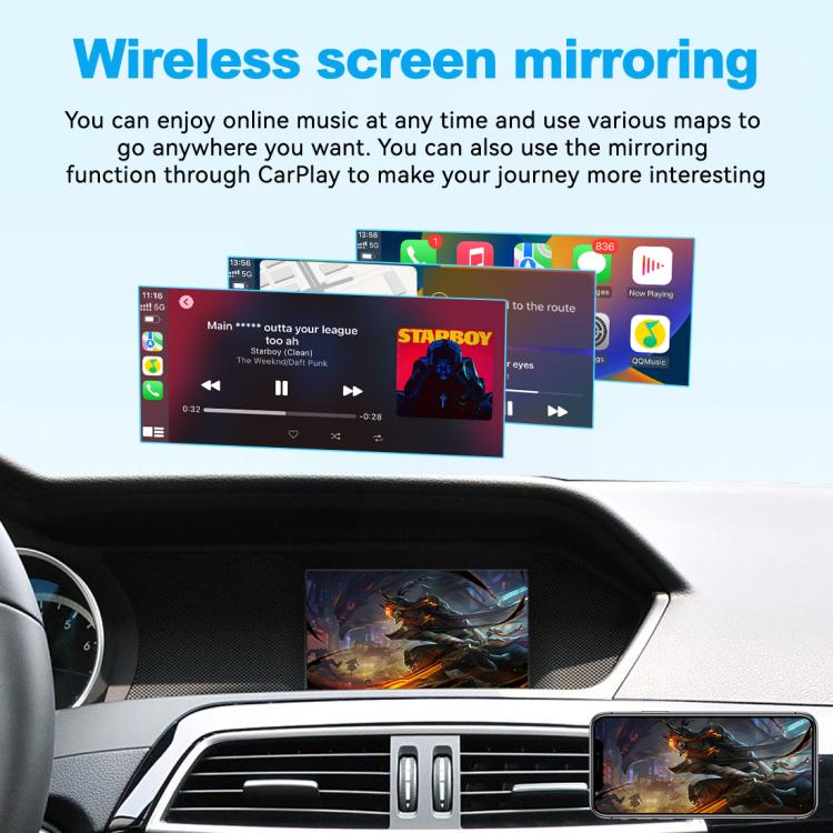 JOYEAUTO WZVW-1 For Volkswagen Touareg 8.0 inch Screen 2010-2017 Wireless CarPlay Module Decoder Box