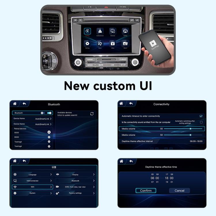JOYEAUTO WZVW-1 For Volkswagen Touareg 8.0 inch Screen 2010-2017 Wireless CarPlay Module Decoder Box